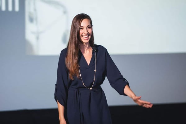 Vanessa Van Edwards speaking on stage