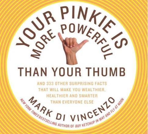 An image of the cover of one of the good books you should read in 2023 called Your Pinkie Is More Powerful Than Your Thumb by Mark Di Vincenzo.