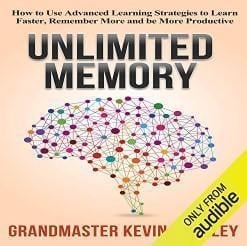 An image of the cover of one of the good books you should read in 2023 called Unlimited Memory by Kevin Horsley