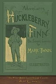 An image of the cover of one of the good books you should read in 2023 called The Adventures of Huckleberry Finn by Mark Twain