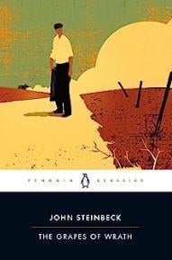 An image of the cover of one of the good books you should read in 2023 called The Grapes of Wrath by John Steinbeck