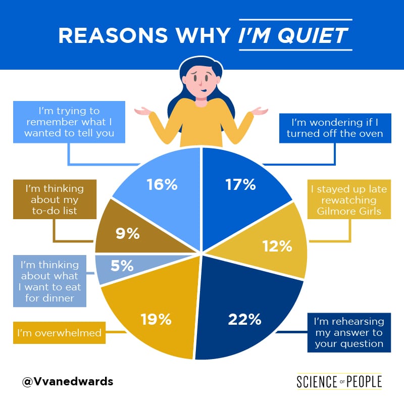 Reasons Why I'm Quiet Pie Chart