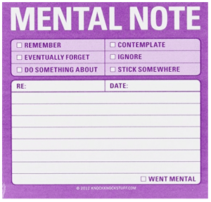 mental note pad