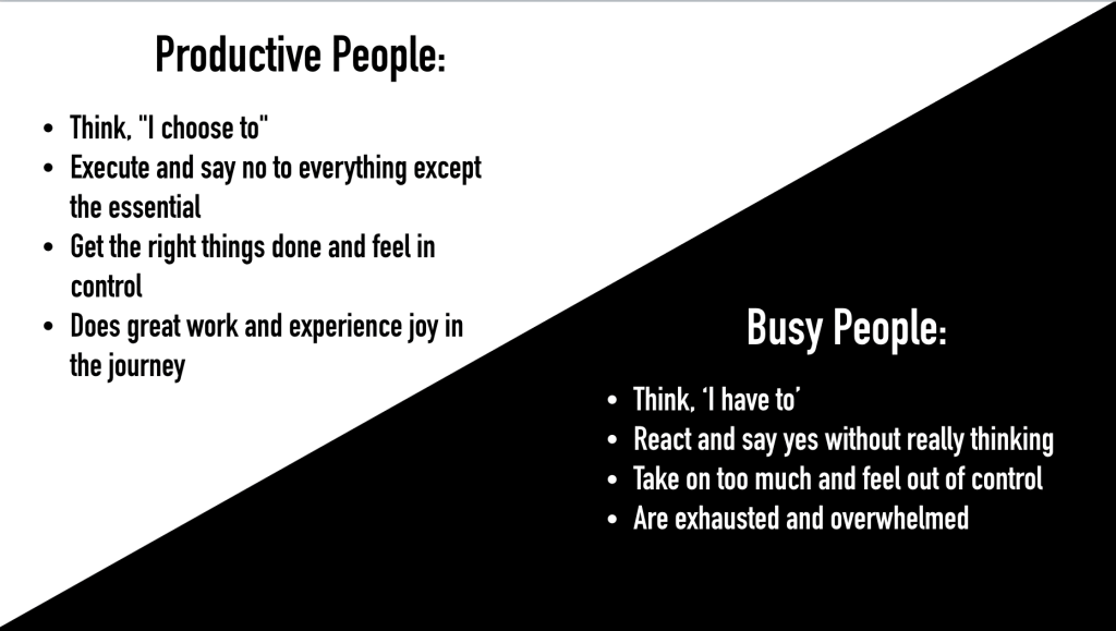 how to be less busy
