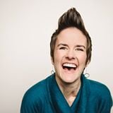 A photo of a woman smiley widely, with short hair that is pointed into a high peak at the top. Her name is Lacey, and her hair looks just like an Ace with the pointed A top. Ace = L-Ace-Y. This is a trick to learn names when you are learning how to network.