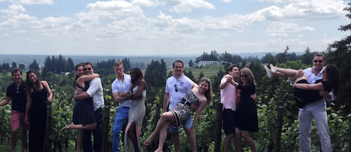 An image of Vanessa Van Edwards and all of her friends in the countryside, which relates to the article on how to make friends as an adult.