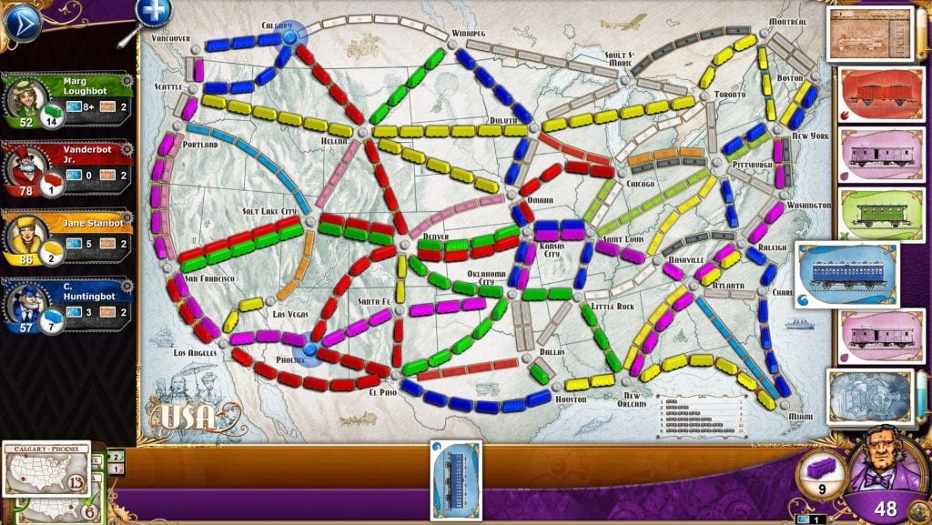 Ticket to Ride computer board game