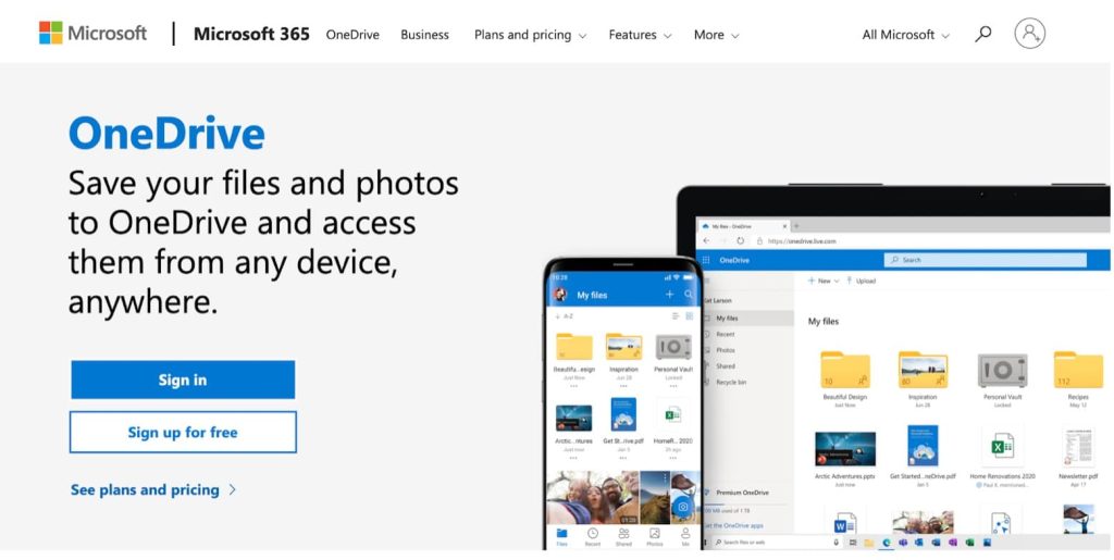 OneDrive communication tool for file sharing