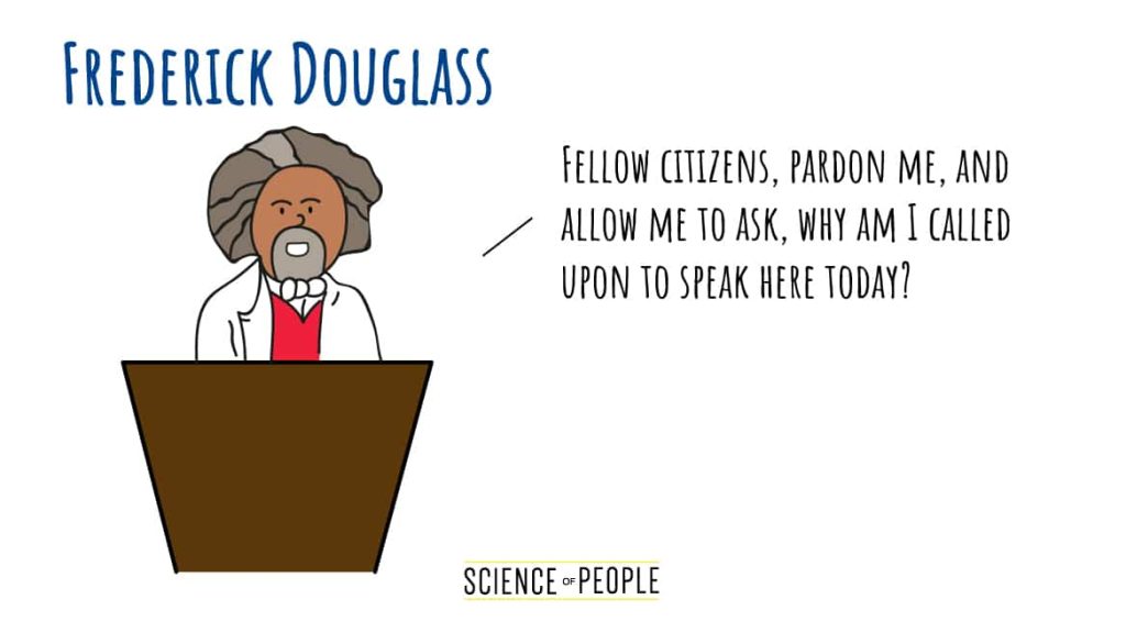 Frederick Douglas's Speech Opening Line