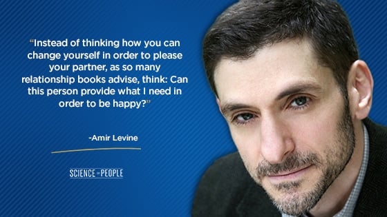 “Instead of thinking how you can change yourself in order to please your partner, as so many relationship books advise, think: Can this person provide what I need in order to be happy?”