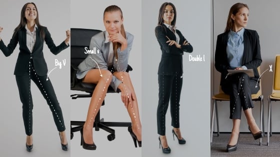 Language body woman legs crossing Body Language