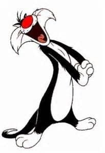 Looney Tunes Sylvester silly extension of the arms