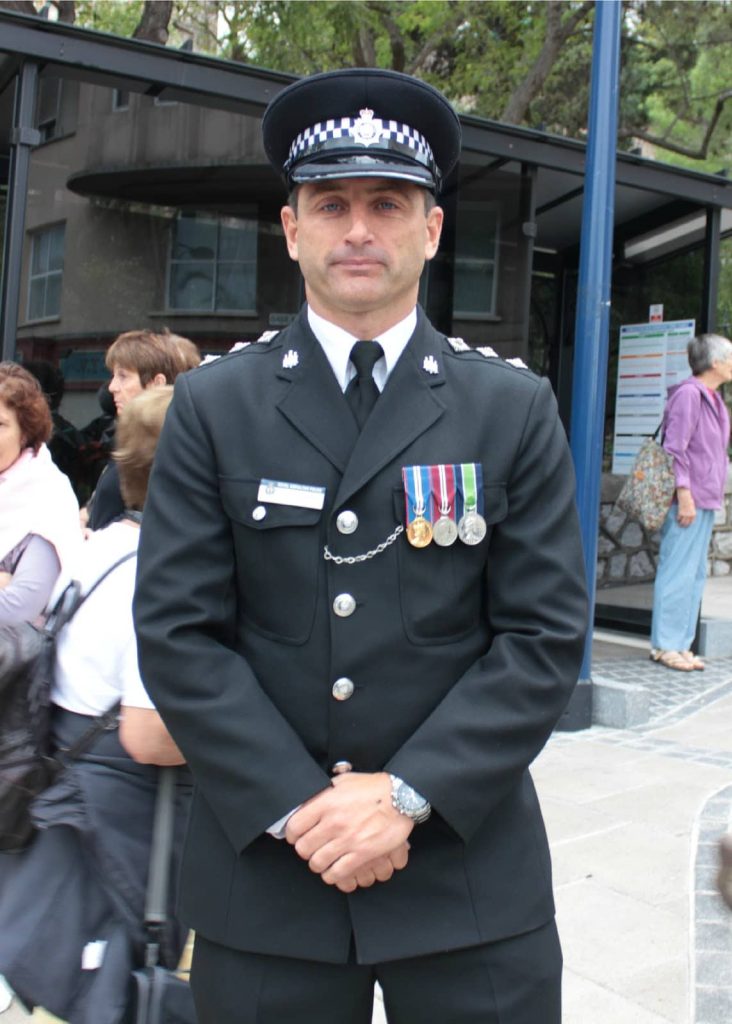 police officer wearing decorations