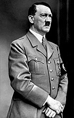 Adolf Hitler with Hands Over Groin