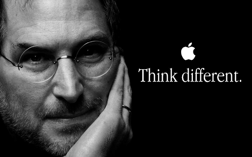 Apple ad Think Different showing Steve Job's face