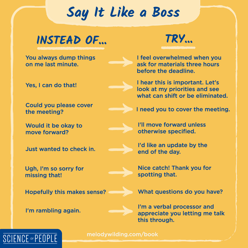 Say it Like a Boss infographic