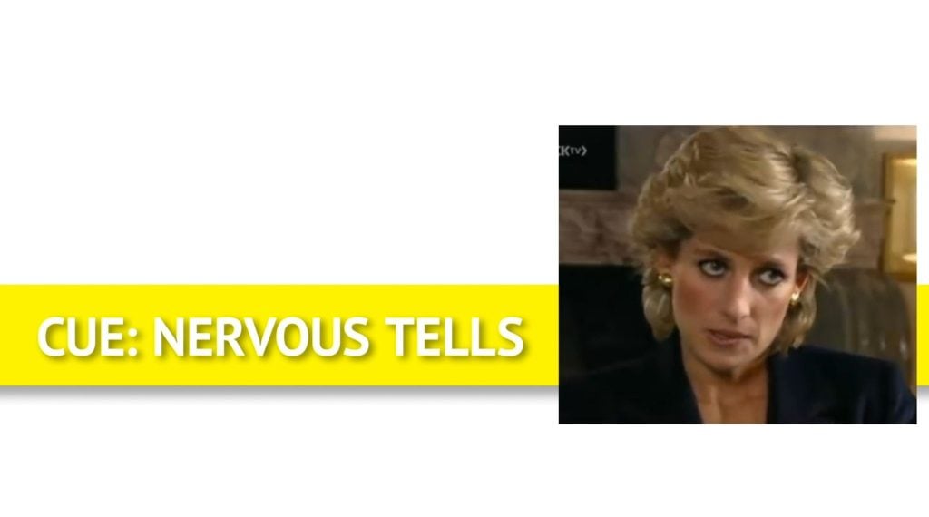 Princess Diana's nervous body language