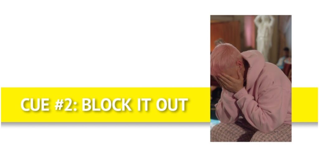 Justin Bieber cue #2: block it out