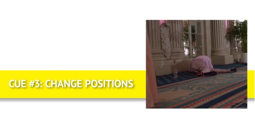 Justin Bieber cue #2: change positions