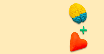 A clipart of brain and heart addition.