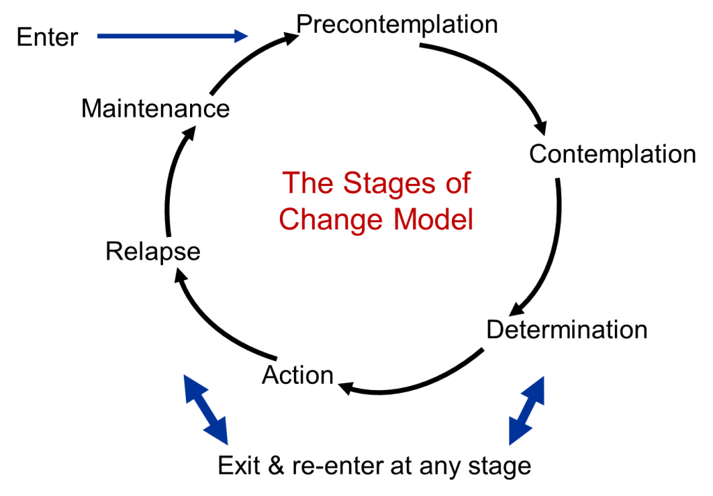 The stages of change model
