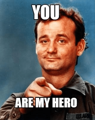 You are my hero meme