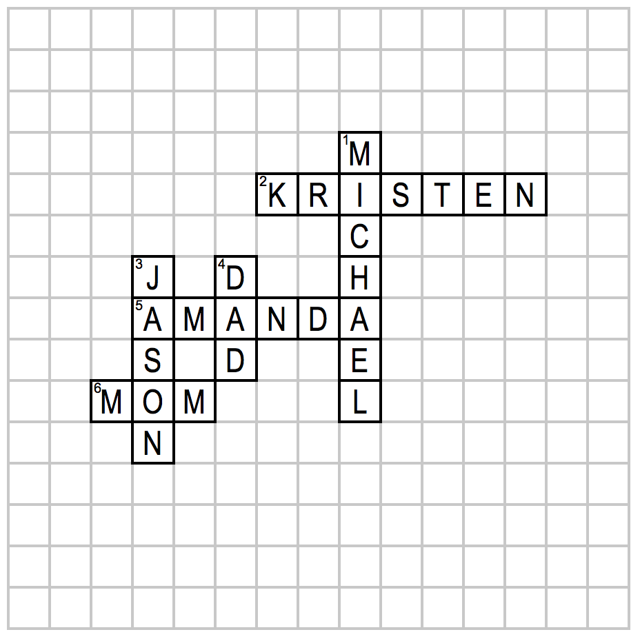 Crossword name game