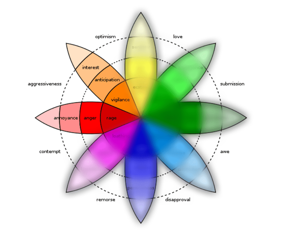 The emotions wheel