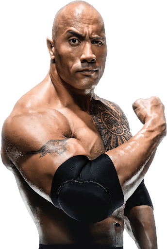 An image of Dwayne Johnson "The Rock" -  his famous quote from his wrestling days, “Can you smell what the Rock is cooking?” Is actually “If you smell what the Rock is cooking.” which represents the Mandela effect.