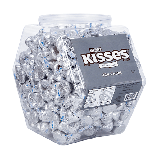 Jar of chocolate kisses as a going away gift