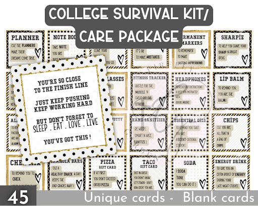 College survival kit as a going away gift