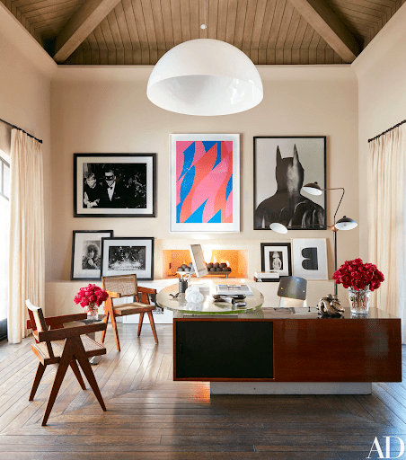 Utilize art to boost creativity as an office decor idea