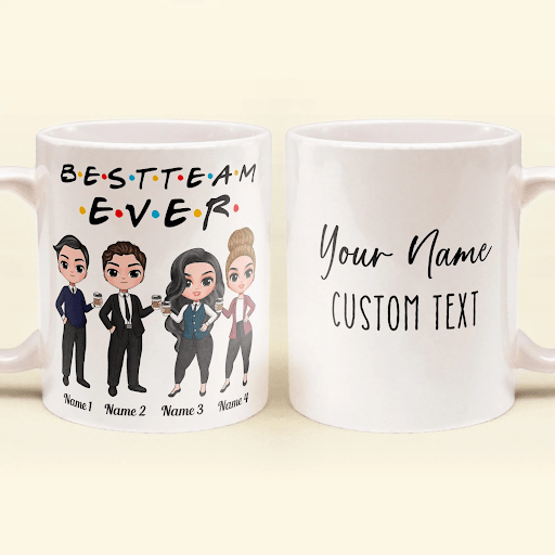 Personalized team mug as a going away gift