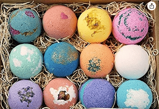 Colorful bath bombs from LifeAround2Angels that would make a unique employee gift.