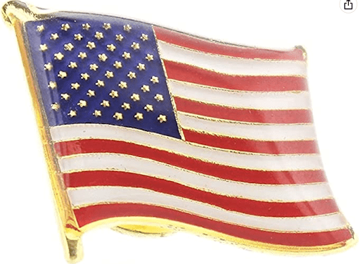 American flag pin from Juvale that would make a unique gift for an employee.