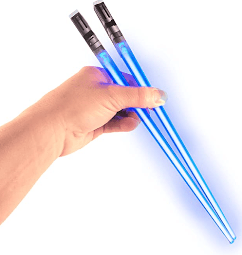 Star Wars inspired lightsaber chopsticks from ChopSabers that would make a unique gift for an employee.