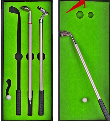 Golf pens from Nalakuvara are unique gifts for employees who want to practice their putting.