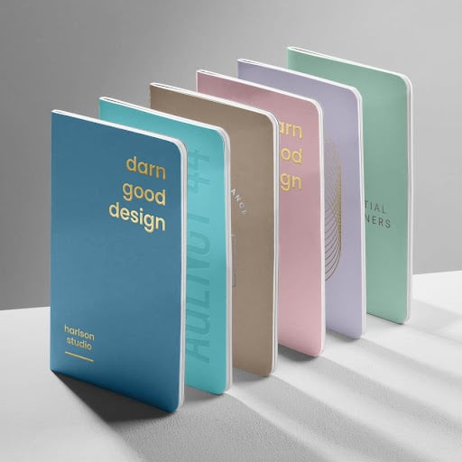 Softcover journal as a company swag idea