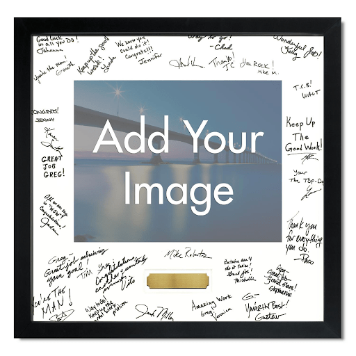 Framed team photo as a going away gift