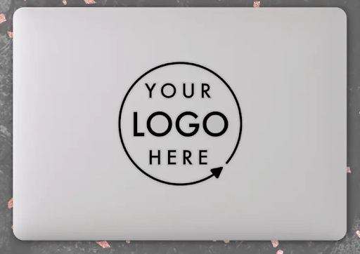 Company laptop sticker from Zazzle that would make a unique employee gift.