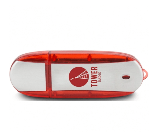 Imprinted USB thumb drive as a company swag idea