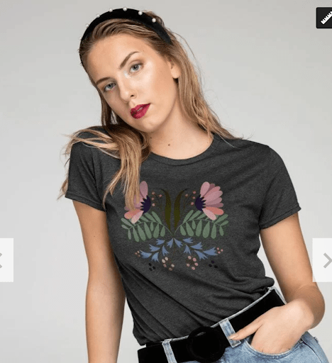 Women's fashion fit t-shirt as a company swag idea
