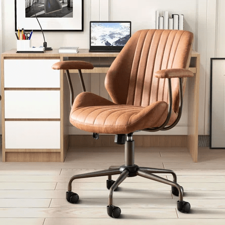 A comfortable office chair as an office decor idea