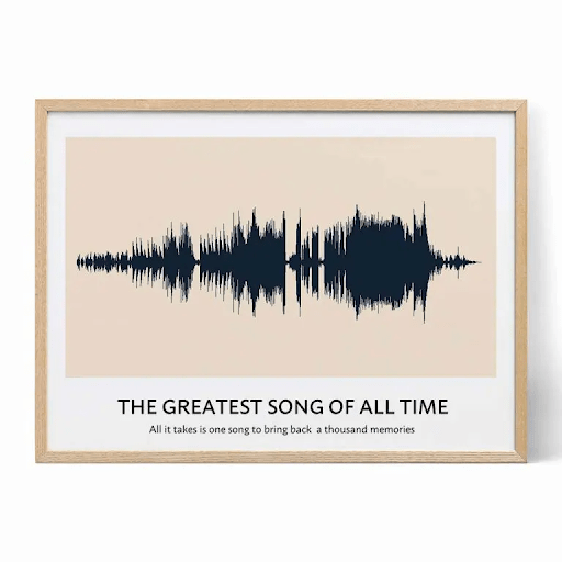 Song soundwave print as a going away gift