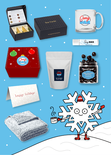 Winter cozy swag pack as a company swag idea