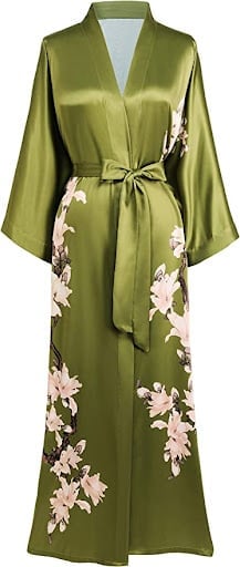 Elegant satin kimono robe from babeyond retirement gift for women