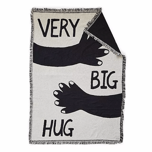 “Very big hug” throw blanket as a going away gift