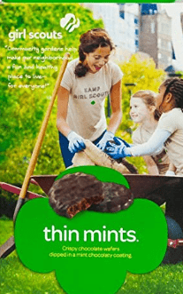 Girl Scout Cookies thin mint that would make a unique employee gift.
