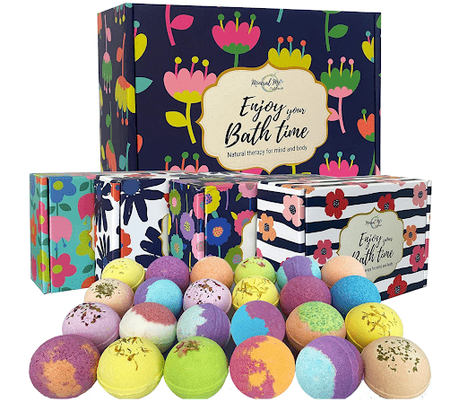 24-pack of bath bombs from Mineral Me as a thank you gift.