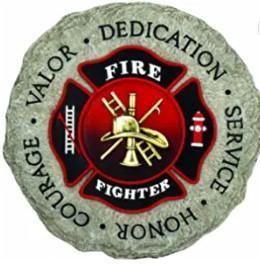 An image of one of many retirement gift ideas, a Firefighter stepping stone